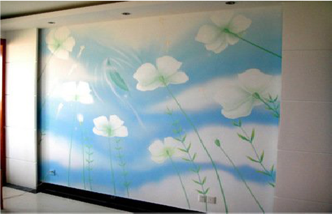 景洪画墙绘怎么画好白云的蓬松感？