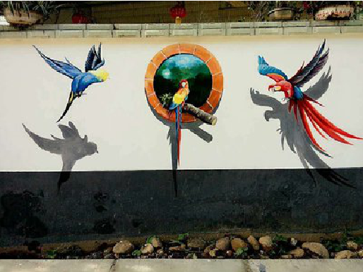 景洪视觉错位-3D墙绘设计