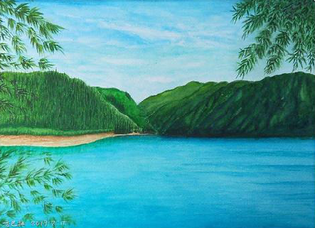 景洪在墙绘中，如何绘画绿水青山？